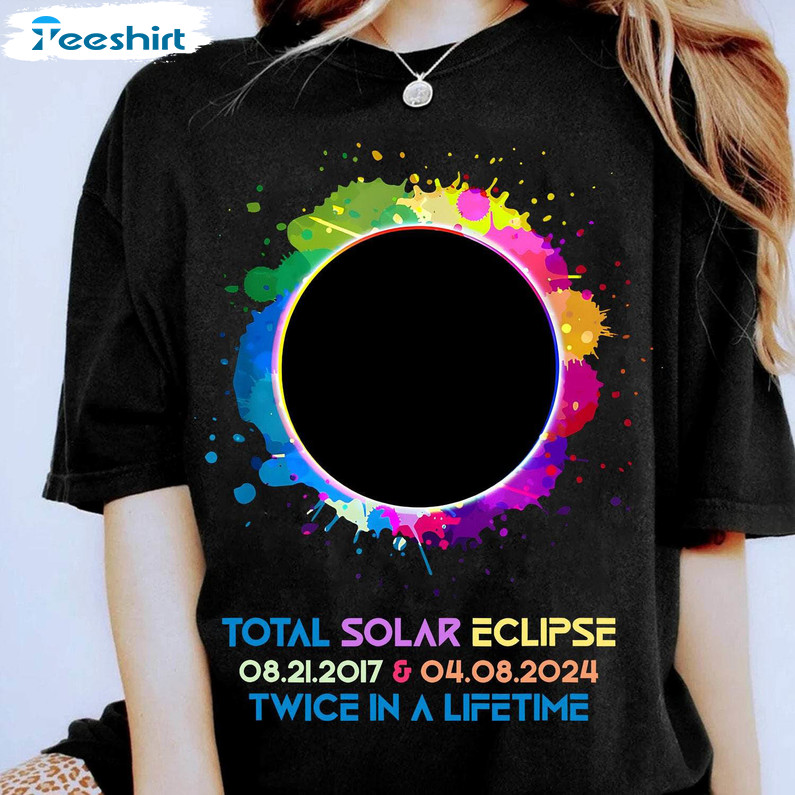 Total Solar Eclipse April 8th 2024 Shirt, America Totality Spring Crewneck Sweatshirt Tee Tops