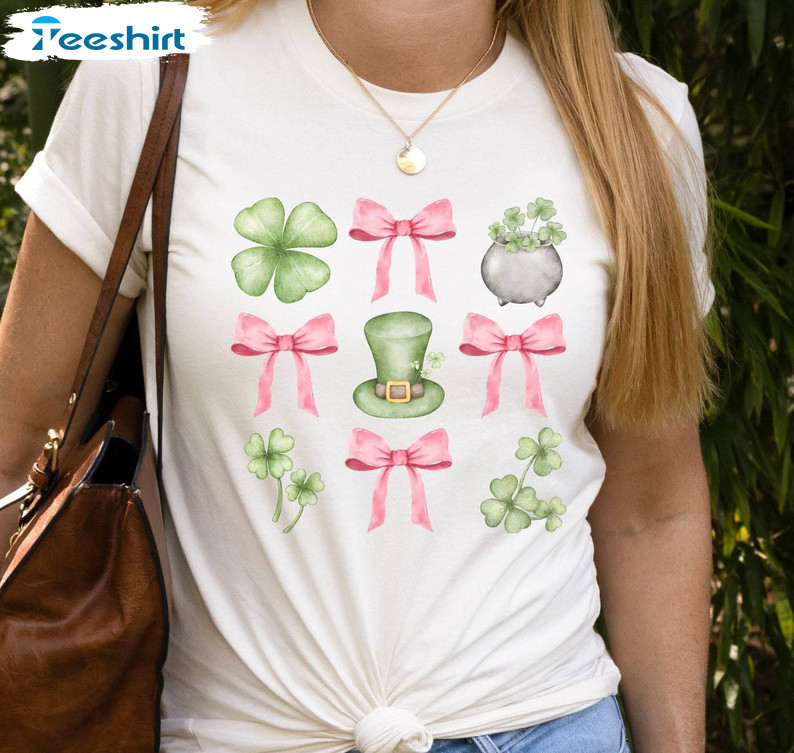 Coquette St Patricks Day Shirt, Irish Shamrock Tee Tops T-shirt