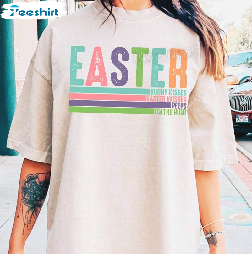 Happy Easter Vintage Shirt, Easter Retro Long Sleeve Hoodie