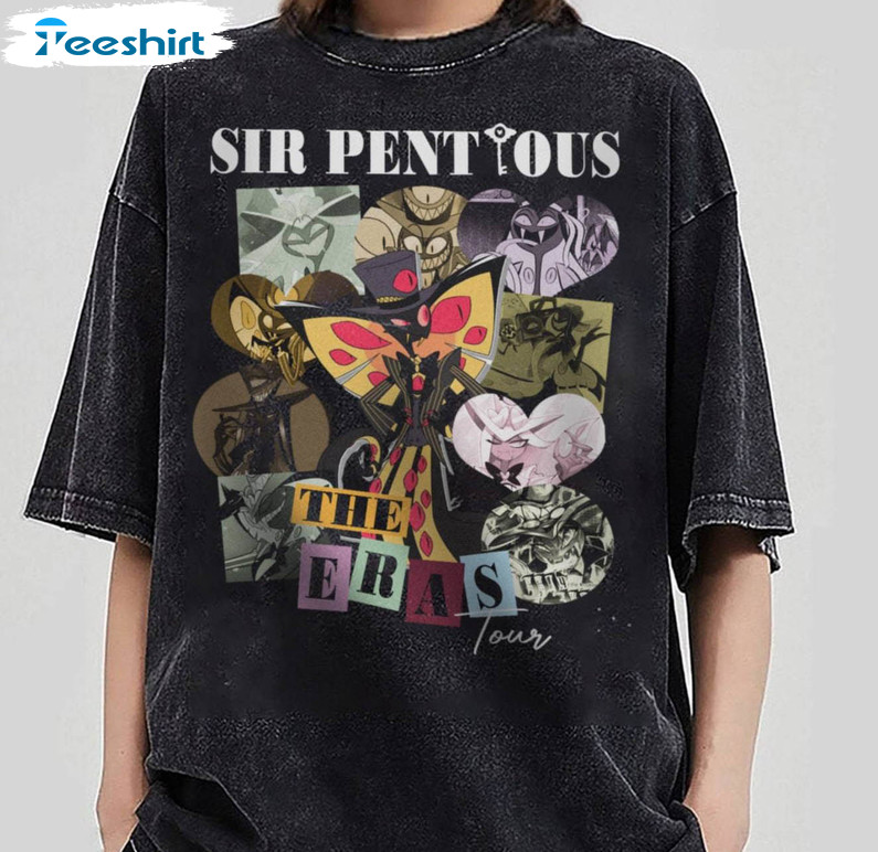 Hazbin Hotel Sir Pentious Eras Tour Shirt, Hazbin Hotel Cartoon Crewneck Sweatshirt Tee Tops