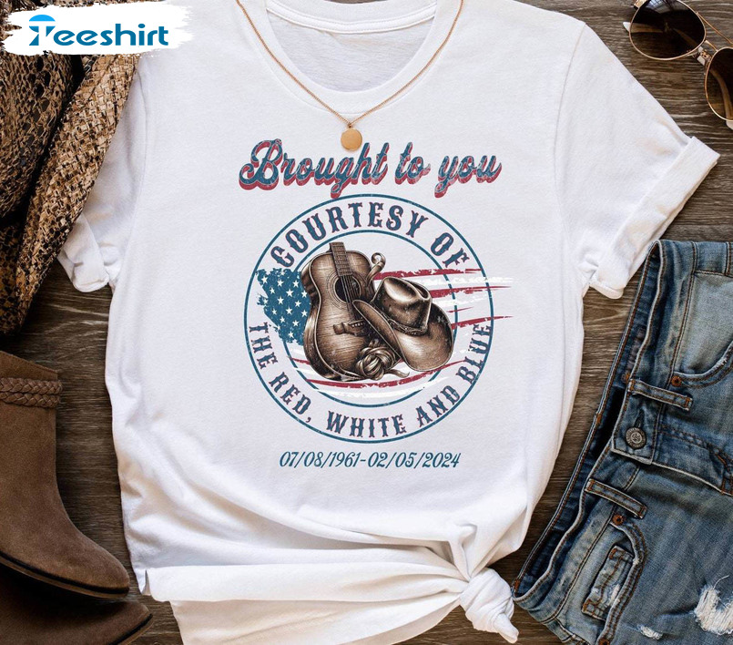 Courtesy Red White Blue Shirt, Patriotic Trending Short Sleeve Tank Top