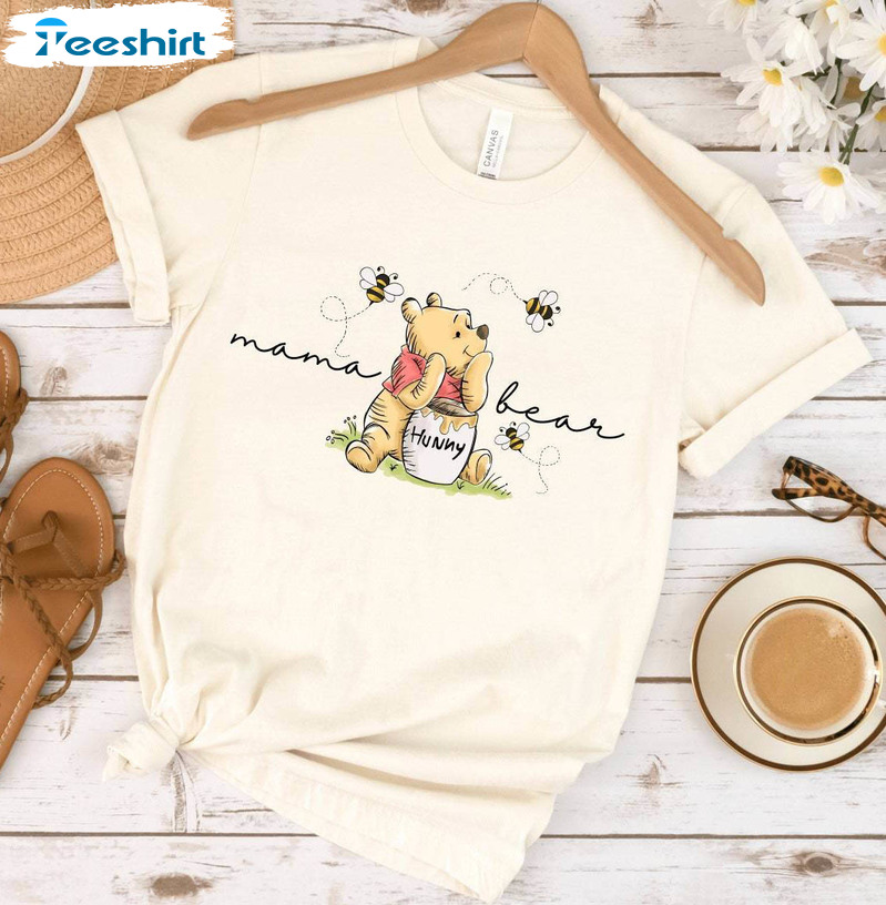 Winnie The Pooh Mama Bear Shirt, Winnie The Pooh Baby Shower Tee Tops Hoodie