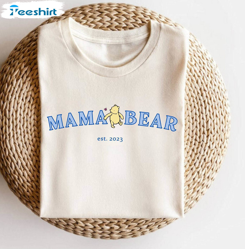 Mama Bear Winnie The Pooh Shirt, Personalizable Mother's Day Tee Tops T-shirt