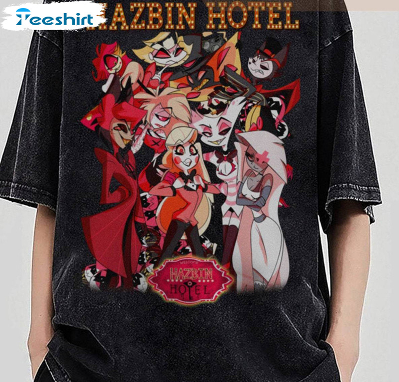 Hazbin Hotel Characters Shirt, Comfort Helluva Boss Tee Tops T-shirt