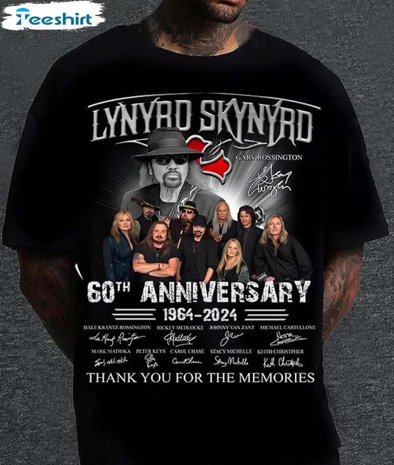 Vintage Lynyrd Skynyrd Tour Shirt, Trendy Short Sleeve Tee Tops