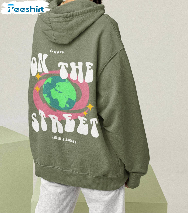 Jhope On The Street Shirt, Vintage Unisex Hoodie Crewneck Sweatshirt