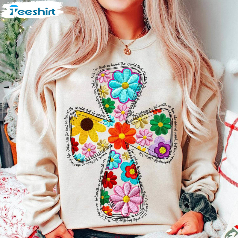 Christian Easter Spring Floral Shirt, The World Easter Tee Tops Hoodie