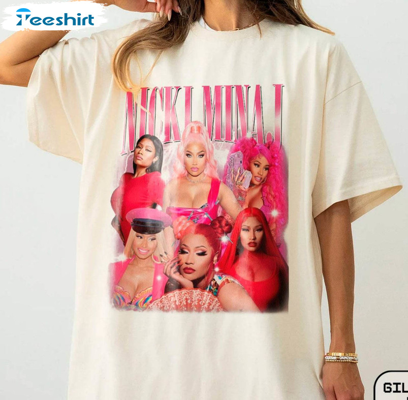 Nicki Minaj Rapper Retro Shirt, Rapper Music Short Sleeve Long Sleeve