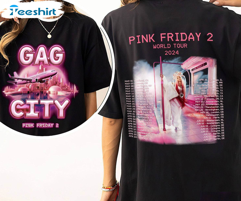 Nicki Minaj Pink Friday 2 Tour Shirt, Gag City Short Sleeve Long Sleeve