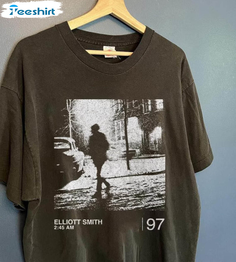 Elliott Smith 2 45am Minimalist Shirt, Vintage Elliott Smith Unisex Hoodie Long Sleeve