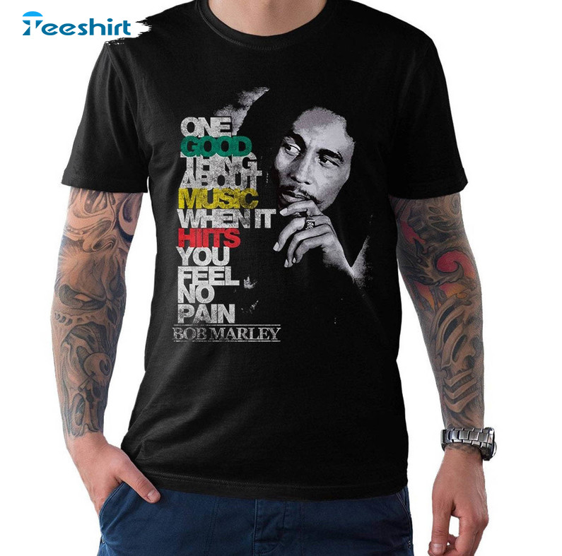 Bob Marley Quote Shirt, Trendy Unisex Hoodie Long Sleeve