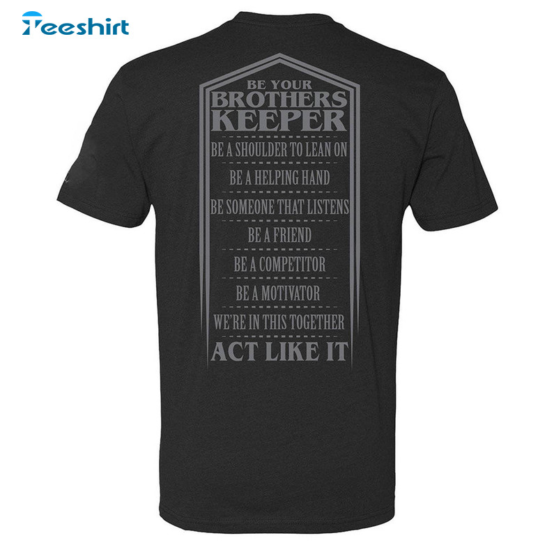 Brothers Keeper Shirt, Trendy Short Sleeve Sweater