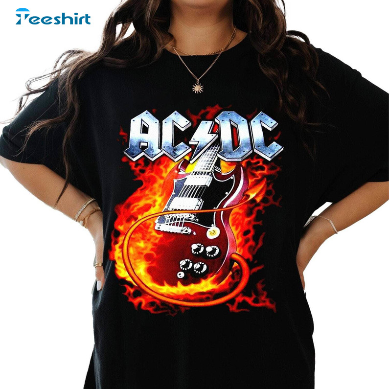 Ac Dc Vintage Shirt, Retro Acdc Band Tee Tops Tank Top