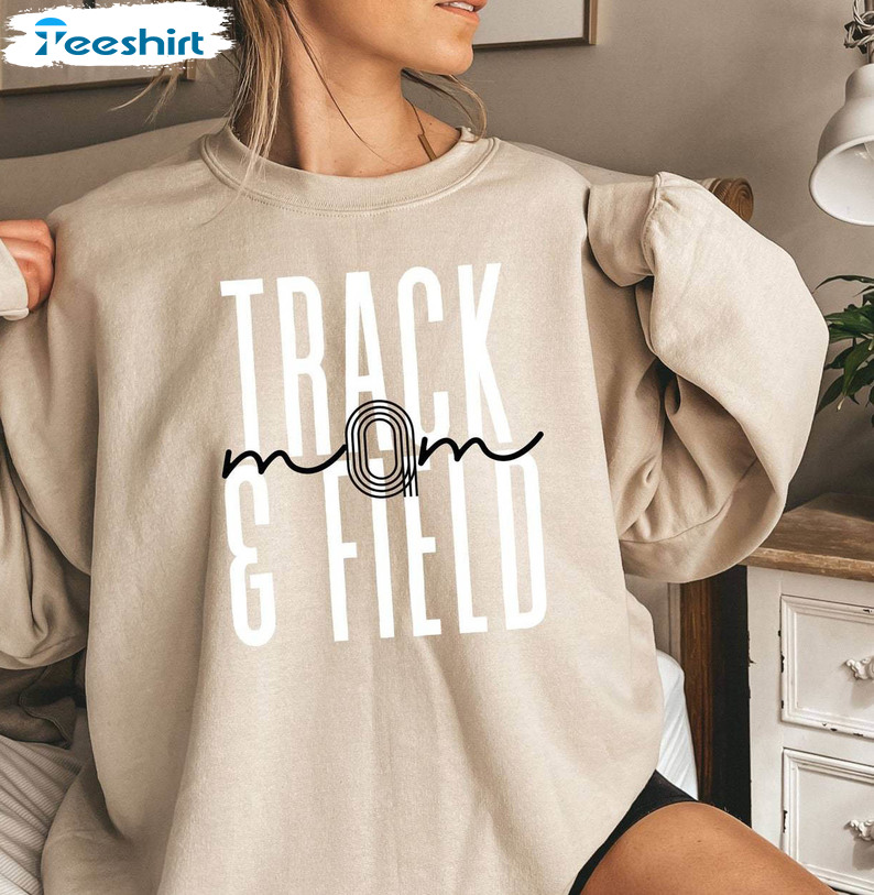 Track And Field Mom Shirt, Retro Long Sleeve Sweater