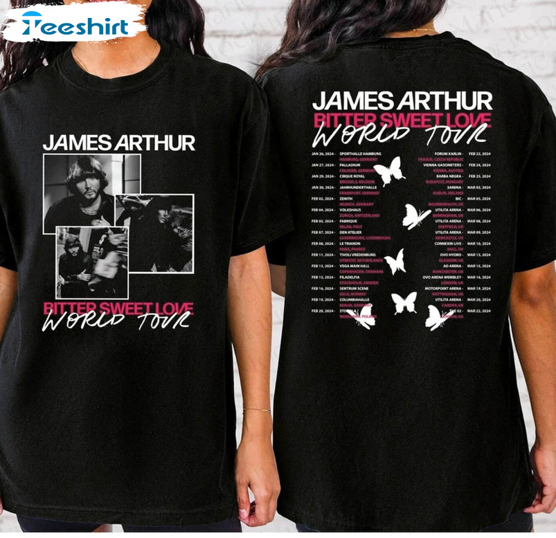 James Arthur Tour 2024 Shirt, Arthur Bitter Sweet Love 2024 World Tour Unisex T Shirt Sweater