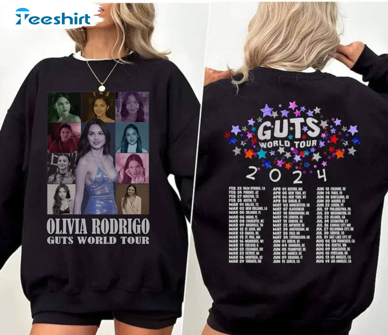 Olivia Rodrigo Guts Tour 2024 Shirt, Guts World Tour Long Sleeve Hoodie