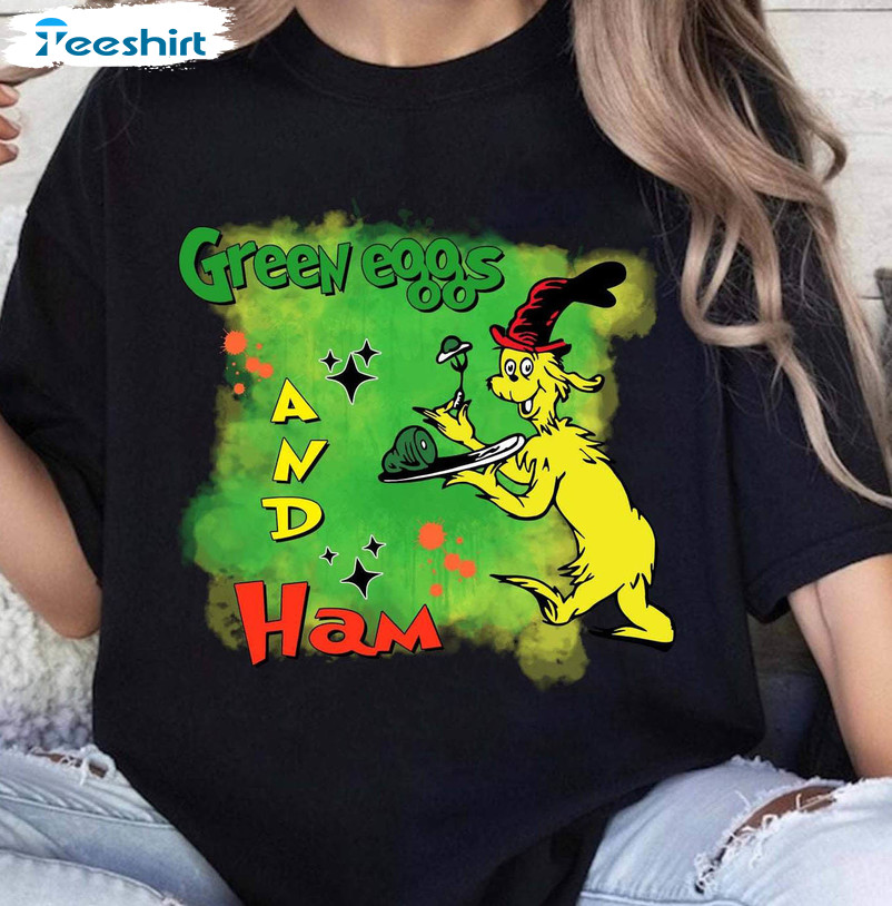 Green Eggs And Ham Sam Cute Shirt, Read Across America Long Sleeve Hoodie