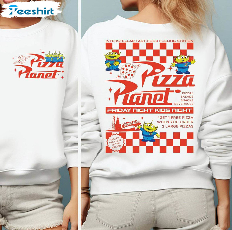 Disney Toy Story Pizza Planet Shirt, Toy Story Land Crewneck Sweatshirt Tee Tops