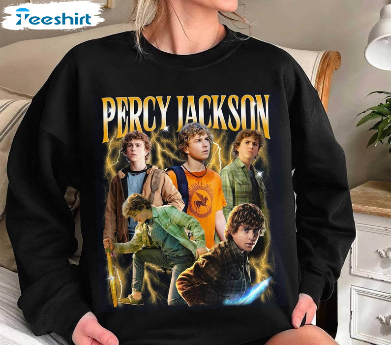 Retro Percy Jackson Shirt, Walker Scobell Short Sleeve Sweater