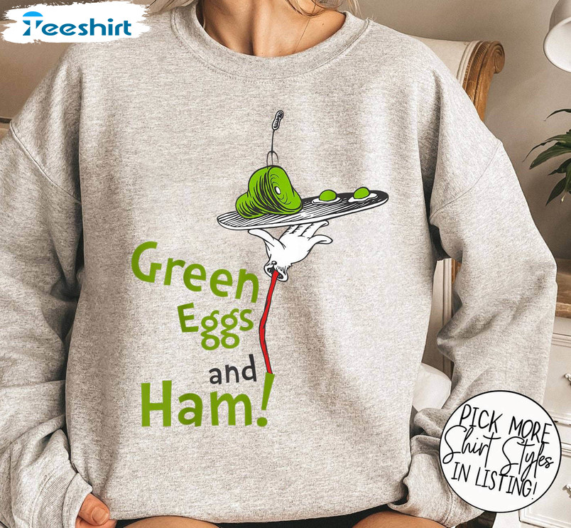 Green Eggs And Ham Reading Day Shirt, National Read Across America Unisex Hoodie Sweater