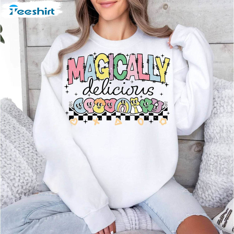 Magically Delicious Lucky Shirt, Shamrock Long Sleeve Tee Tops