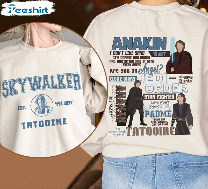 Anakin Skywalker Shirt, Luke Skywalker Short Sleeve Sweater