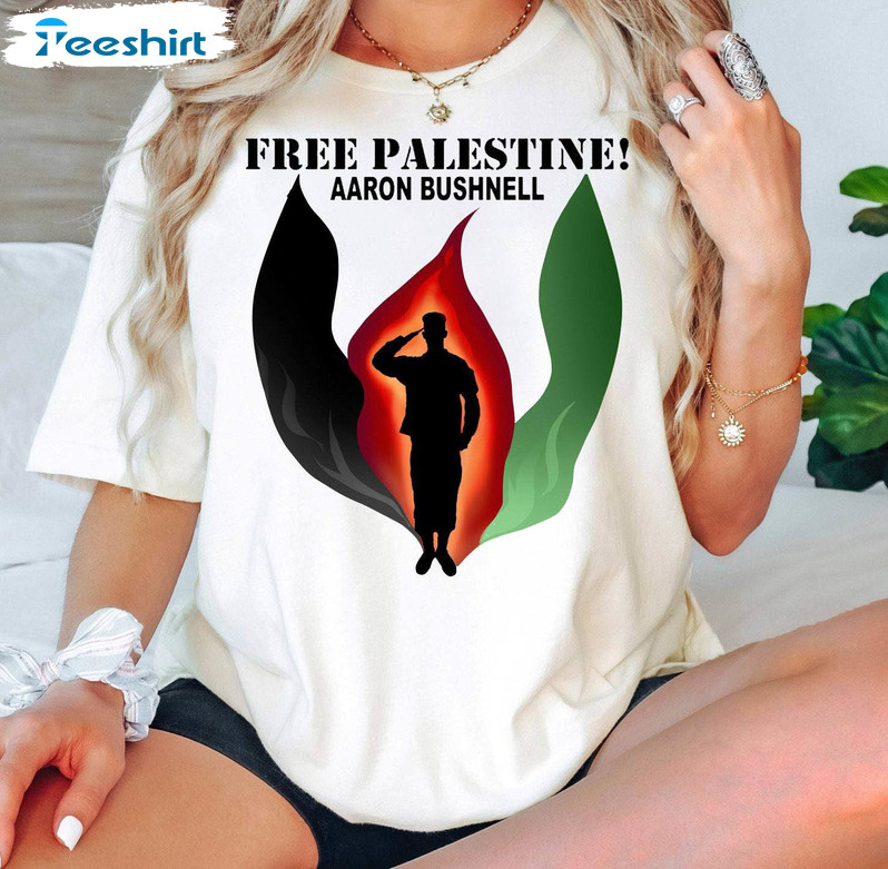 Free Palestine Rip Aaron Bushnell Shirt, Resistance Until Reclamation Short Sleeve Long Sleeve