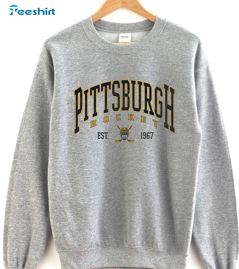 Pittsburgh Trendy Shirt - Hockey Est 1967 Short Sleeve Tee Tops