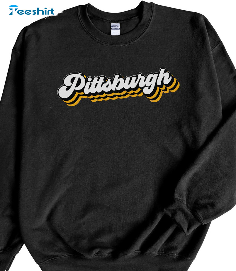 Pittsburgh Sweatshirt - Pittsburgh Football Long Sleeve Vintage Style
