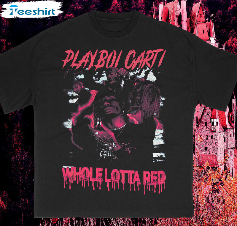 Playboi Carti Whole Lotta Red Longsleeve T-Shirt Black Men's - US