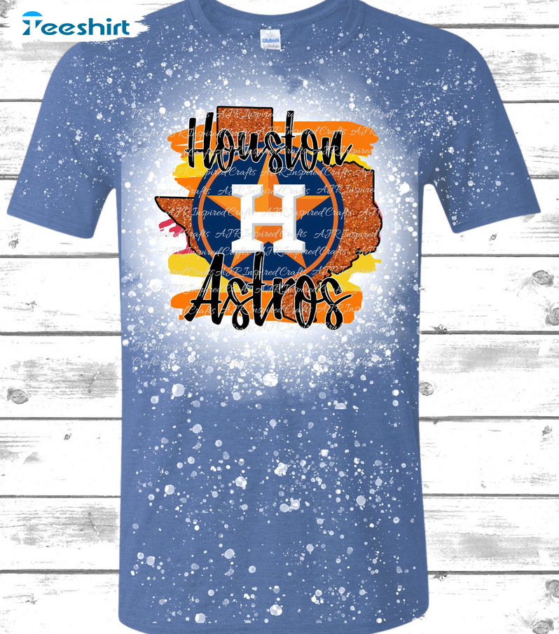 Custom Astros Colors Shirt Houston Unisex Tshirt Space City Womens Shirt  Baseball Fans Shirt Houston Baseball Shirt Vintage Shirt new - Revetee