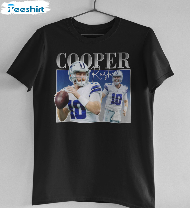 Cooper Rush Shirt - Dallas Cowboys Vintage Short Sleeve Sweatshirt