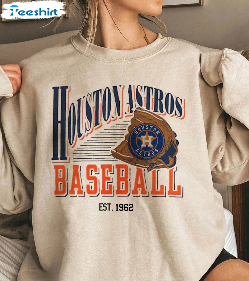 MLB Houston Astros Baseball Sweatshirt Vintage Style The Houston Astro 90s  Shirt - Ink In Action