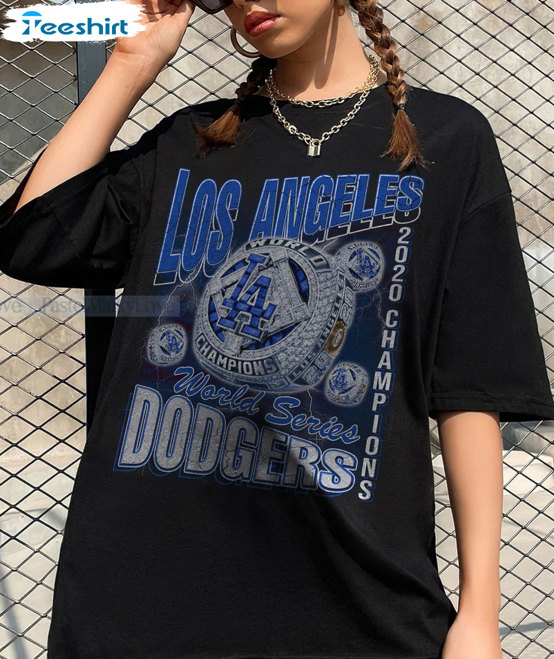 Los Angeles Dodgers Shirt - World Series 2020 Champions Short Sleeve Sweater