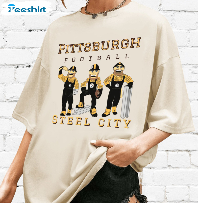 Pittsburgh Steelers TShirt, Trendy Vintage Retro Style NFL Unisex