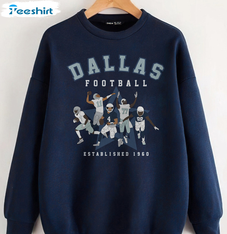Dallas Football Established 1960 Shirt - Dallas Cowboy Unisex Hoodie Crewneck