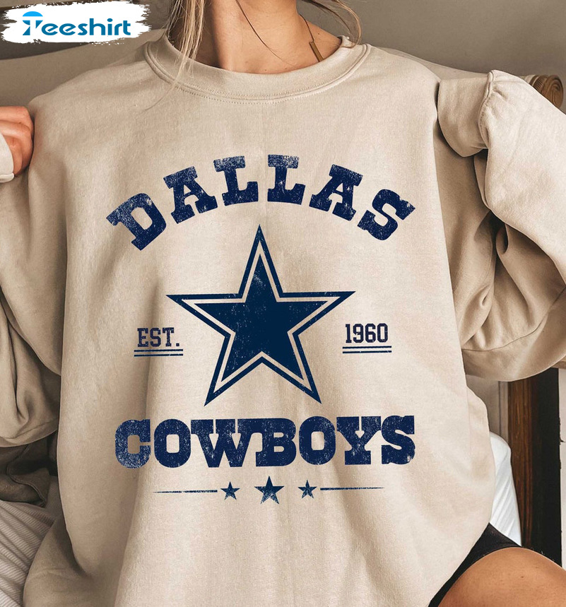 Dallas Cowboys Est 1960 Shirt - Dallas Football Vintage Sweatshirt Short  Sleeve