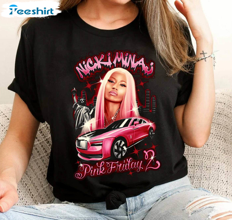 Nicki Minaj Tour Shirt, Pink Friday 2 Airbrush Long Sleeve Sweater