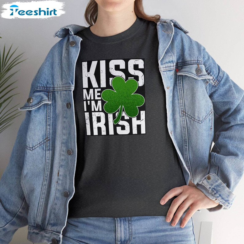 Kiss Me I'm Irish Shirt, St Patrick's Day Hoodie Tank Top