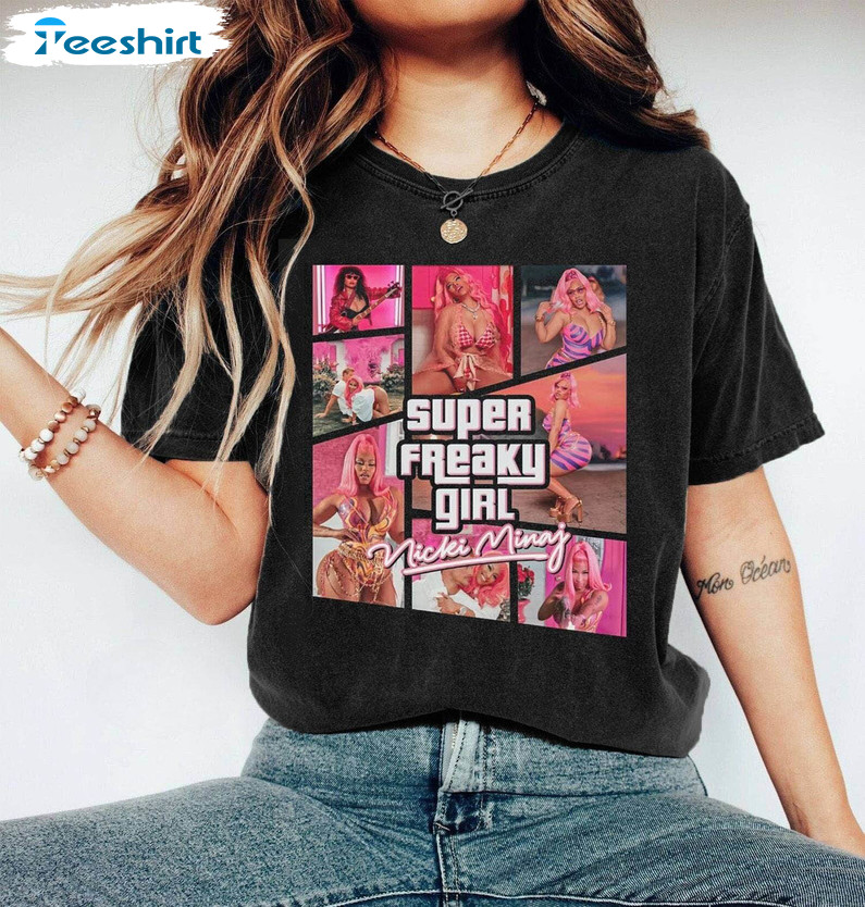 Nicki Minaj Washed Shirt, Rapper Hip Hop Music Sweater T-shirt