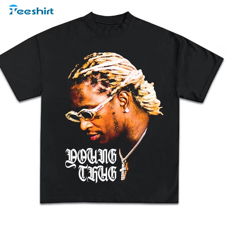 Young Satt Thug Shirt, Hip Hop Gunna Kanye Crewneck Sweatshirt Tee Tops