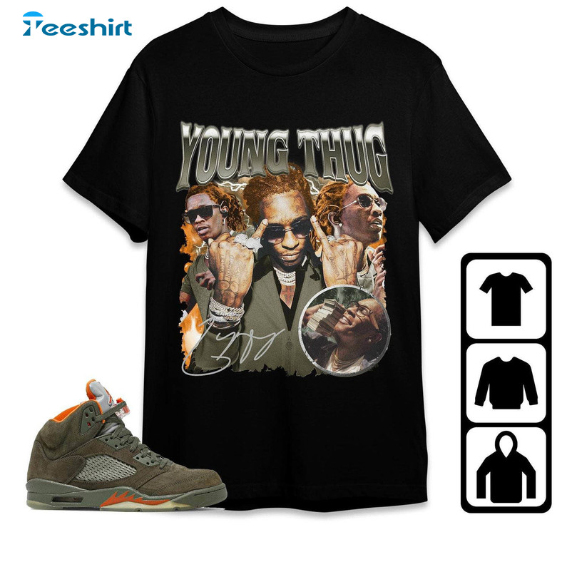 Jordan 5 Olive Shirt, Young Thg Vt Crewneck Sweatshirt Sweater