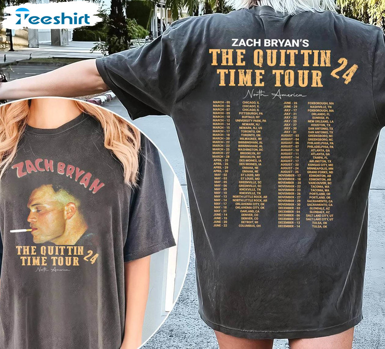 Retro Zach Bryan Merch 2 Sides Shirt, Music Concert Long Sleeve Tee Tops