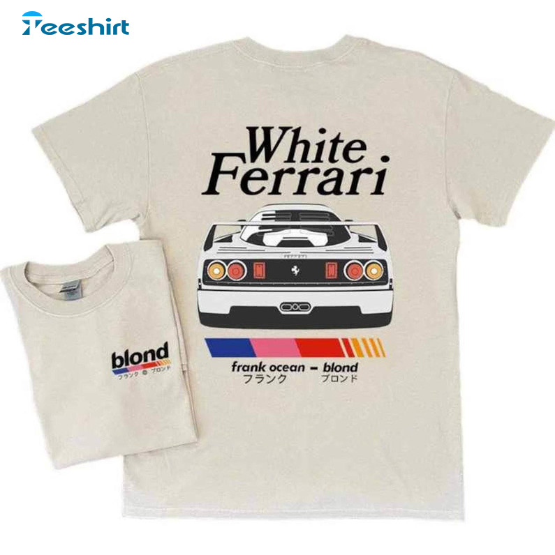 White Ferrar Shirt, Blond Album Long Sleeve Tee Tops