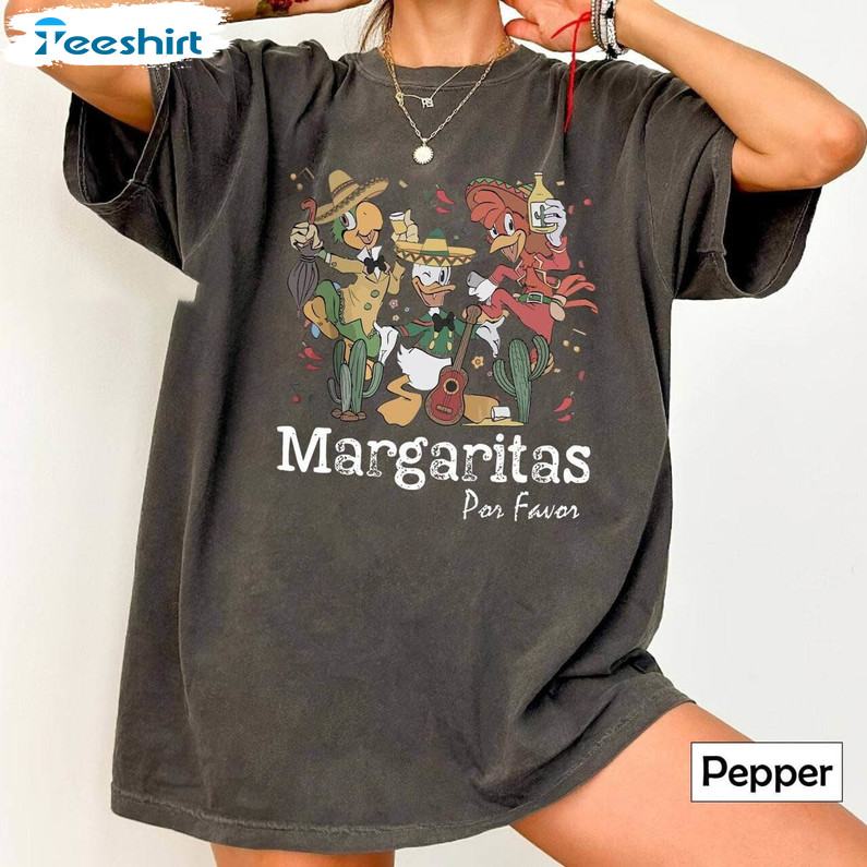 Disney Margaritas Shirt, Vintage Comfort Hoodie Tee Tops