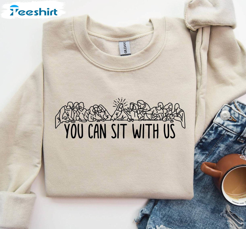 Vintage You Can Sit With Us Sweatshirt, Christian Shirt Tank Top