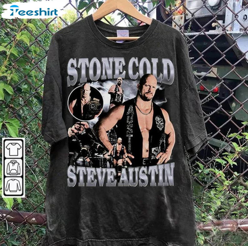 Vintage Stone Cold Steve Austin Shirt, Neutral American Long Sleeve Tee Tops