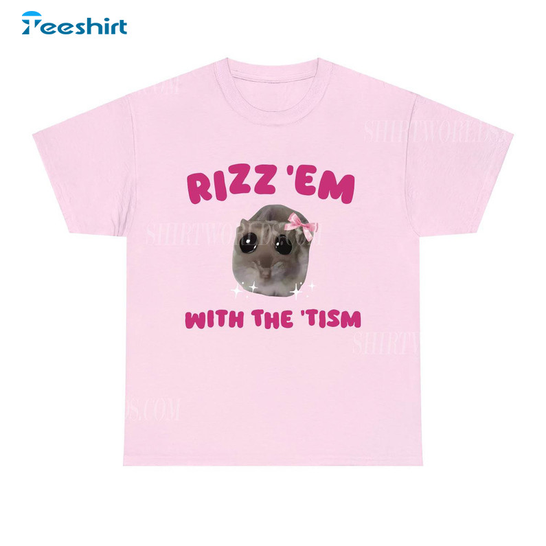 Retro Rizz Em With The Tism Shirt, Autism Awareness Hamster Hoodie Tank Top