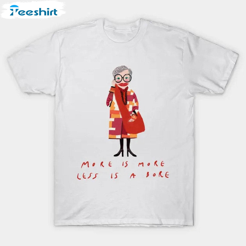 Vintage Iris Apfel Inspired Woman In Red Shirt, An Iconic Older Woman Crewneck Sweatshirt