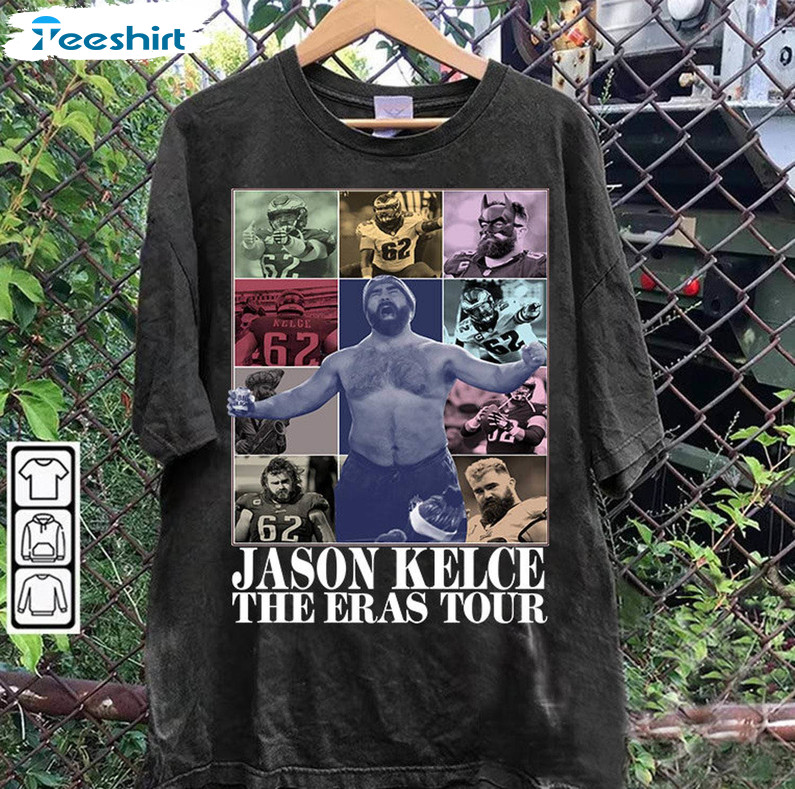Vintage 90s Jason Kelce Shirt, The Eras Tour Long Sleeve Sweater